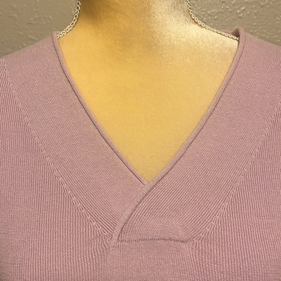 J. Jill Lavender Long Sleeve V-Neck Blouse Size S - Picture 2 of 5